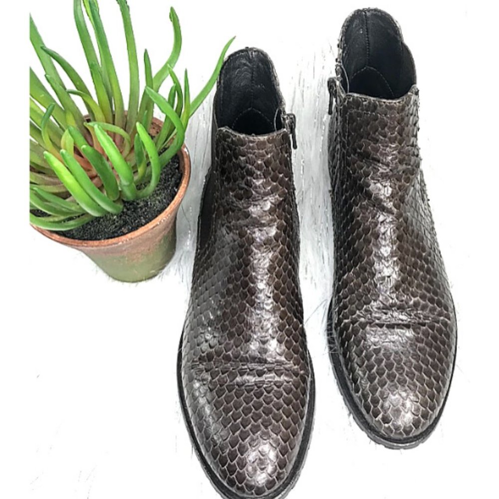 White Mountain Brown Leather Python Boot E - image 4